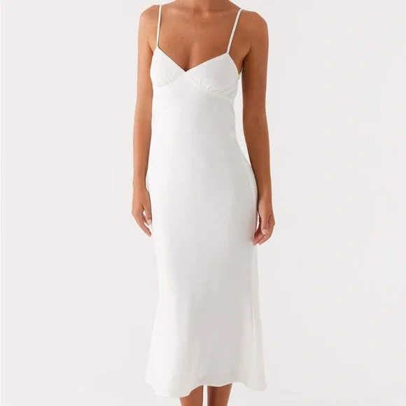 BRAND NEW WITH TAGS! PEPPERMAYO WHITE BENTLEY MIDI DRESS. SIZE 2. - Picture 2 of 6
